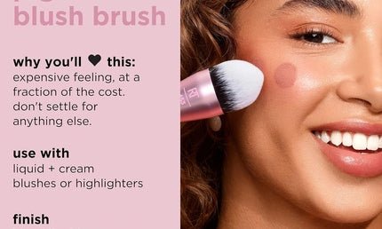 Real Techniques Power Pigment Blush Makeup Brush Rosa