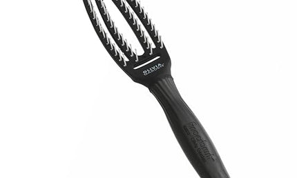 Olivia Garden Fingerbrush Detangler Haarbürste – Black Ionized Nylon, Klein