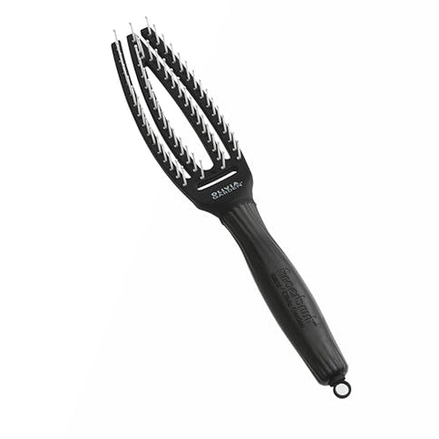 Olivia Garden Fingerbrush Detangler Haarbürste – Black Ionized Nylon, Klein
