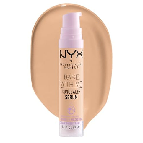 NYX Professional Makeup Bare With Me Concealer Serum – Satin Finish, Beige 04, 9.6 ml