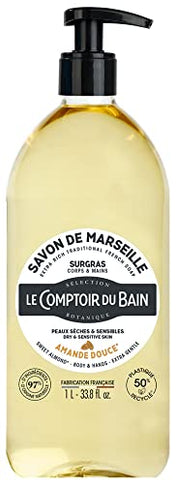 Markenlos Le Comptoir Du Bain Extra-Rich Marseille Soap Sweet Almond 1L