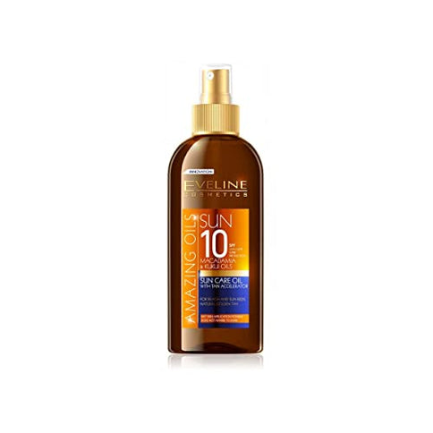 Eveline Cosmetics Sonnenpflegeöl mit Bräunungsbeschleuniger SPF10, 150 ml