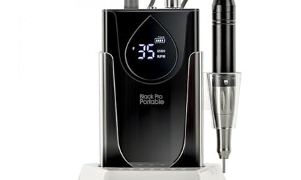 Xanitalia Pro Black Pro Nagelfräser – Tragbar, Wiederaufladbar, 0–35.000 U/min