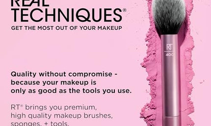 Real Techniques Tapered Cheek Brush – blush/highlighter/loose powder, rose