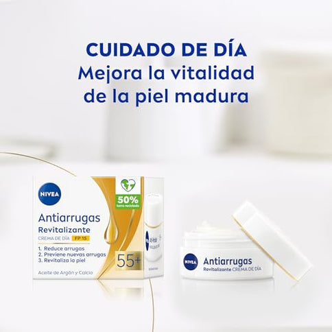 NIVEA Revitalisierende Anti-Falten Tagescreme 55+ SPF15 50 ml