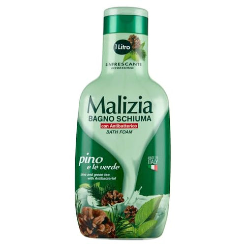 Malizia Hydratisierender Badeschaum Kiefer Grüner Tee 1000 ml