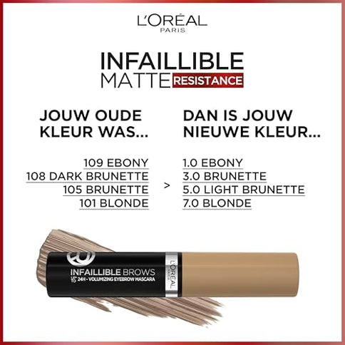 L’Oréal Infaillible Brows Eyebrow Gel 5.0 Light Brunette 4.4ml