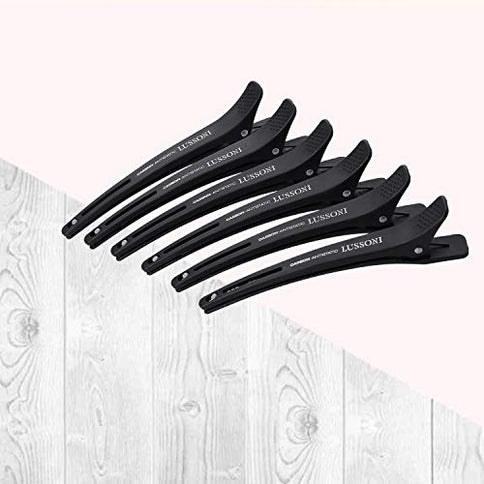 Tb Tools For Beauty LUSSONI Carbon Hairdressing Clips Schwarz