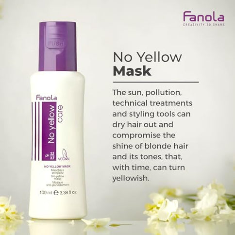 Fanola No Yellow Mask - Haarmaske gegen Gelbstich, 100 ml