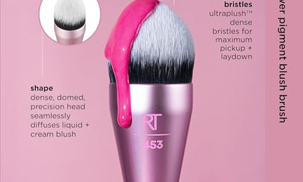 Real Techniques Power Pigment Blush Makeup Brush Rosa