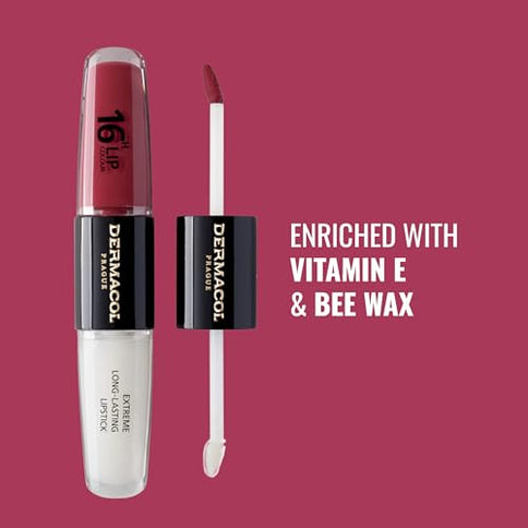 Dermacol Lang anhaltende Lippenfarbe Lippenstift Merry Berry 4 ml