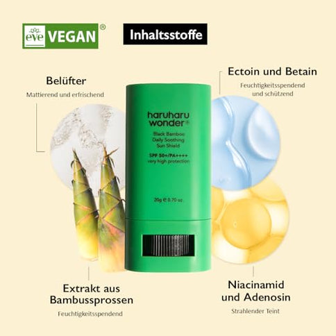 Haruharu Wonder Black Bamboo Daily Soothing Sunscreen 20g SPF50 Unperfumed