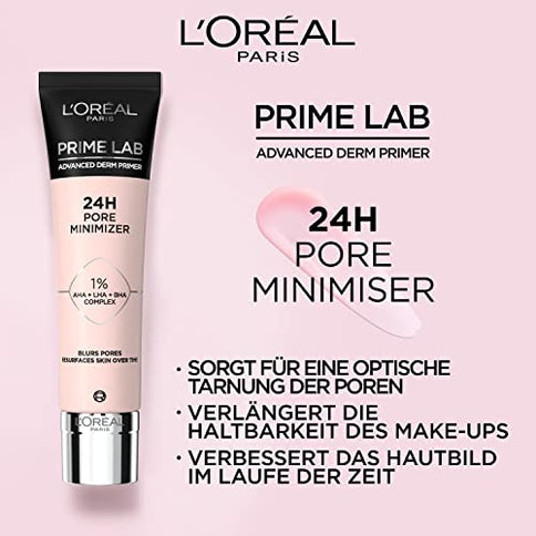 L’Oréal Prime Lab Pore Minimiser Primer, Mattes Finish, 30 ml