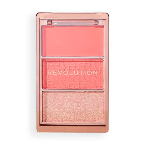 Revolution Beauty Blush Icon Palette Authentic Peach 3 Farben 10 g