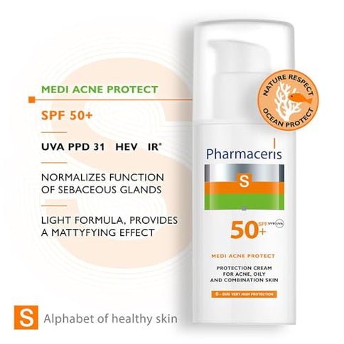 PHARMACERIS S Sonnencreme MEDI ACNE PROTECT SPF 50+ 50 ml