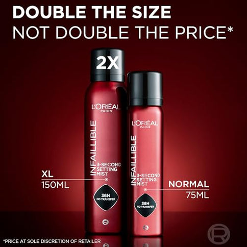 L'Oréal Paris Infallible 3-Second Setting Mist XL – Setting Spray 150ml