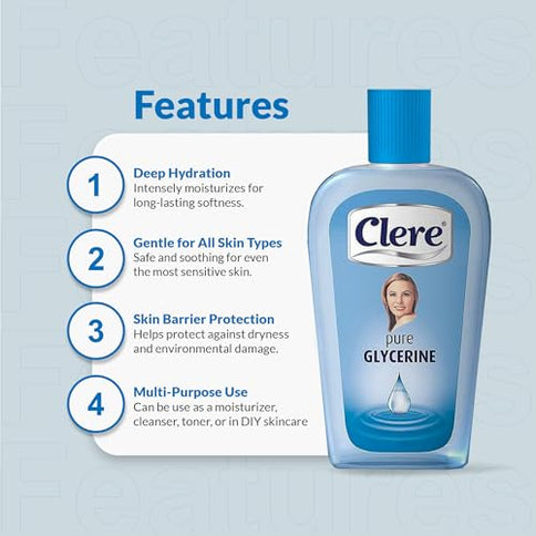 Clere BP Pure Glycerin - Body Oil, 200 ml, farblos