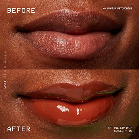 NYX Professional Makeup Lip Gloss Scrollin 4.8 ml - High Shine, Fat Oil Lip Drip