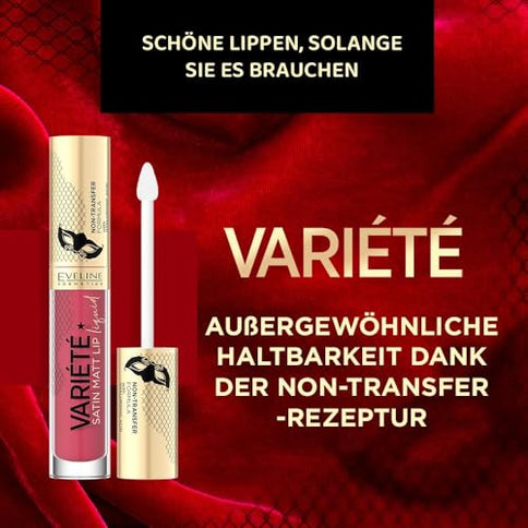 Eveline Cosmetics Variété Liquid Lipstick Satin Matt 4.5ml Peach Mousse