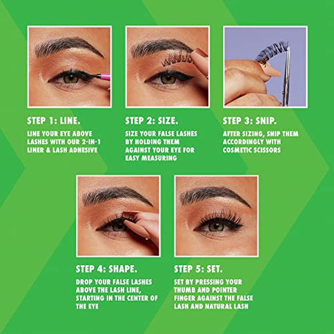 NYX Jumbo Lash 2-in-1 Eyeliner & Lash Adhesive – Baddest Black, 1 ml