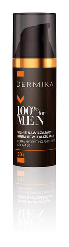 Dermika 100% For Men Cream 30+ Strongly Moisturizing Revitalizing Day/Night 50ml