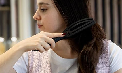 Olivia Garden Fingerbrush Detangler Haarbürste – Black Ionized Nylon, Klein