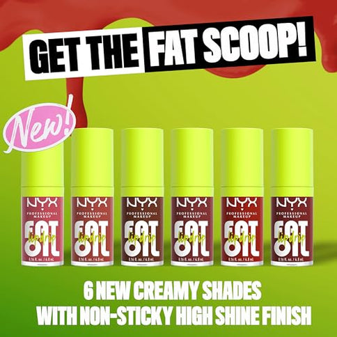NYX Professional Makeup Fat Oil Lip Drip Lip Gloss – Chillin Like a Villain, Glänzend, 4.8
