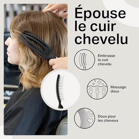 Olivia Garden Fingerbrush Detangler Haarbürste – Black Ionized Nylon, Klein