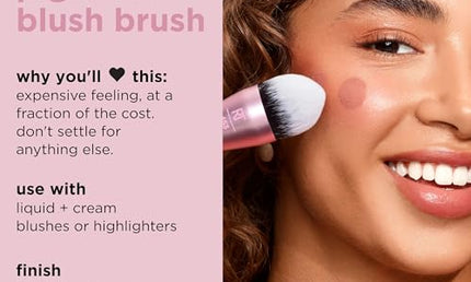 Real Techniques Power Pigment Blush Makeup Brush Rosa