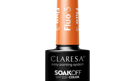 Claresa Soak Off UV/Led Fluorescent Hybrid Nagellack 5ml Orange