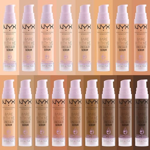 NYX Professional Makeup Bare With Me Concealer Serum – Satin Finish, Beige 04, 9.6 ml