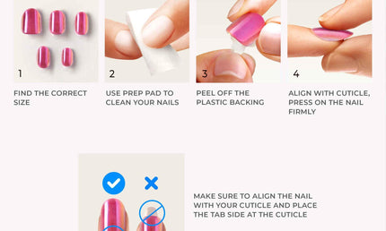 Kiss Self-Adhesive Nails Impress Color Fx Reconnect Blau