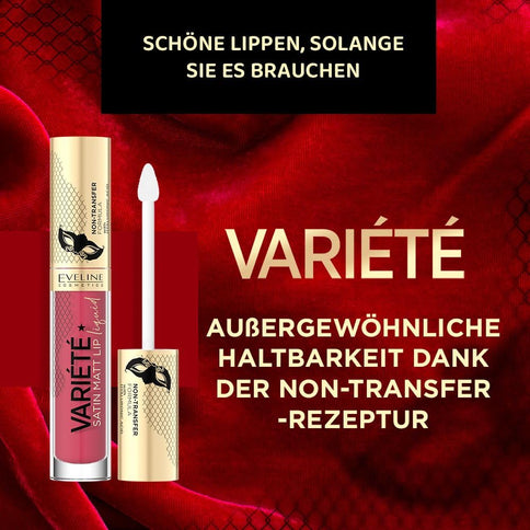 Eveline Cosmetics Variété Liquid Lipstick Satin Matt 4.5ml Peach Mousse