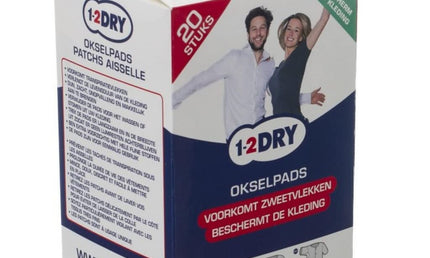 1-2DRY Unterarm-Pads Antiperspirant Weiße Absorbierende Pads