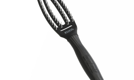 Olivia Garden Fingerbrush Detangler Haarbürste – Black Ionized Nylon, Klein