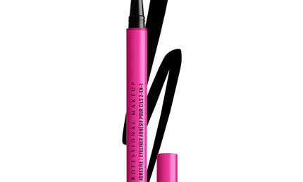 NYX Jumbo Lash 2-in-1 Eyeliner & Lash Adhesive – Baddest Black, 1 ml