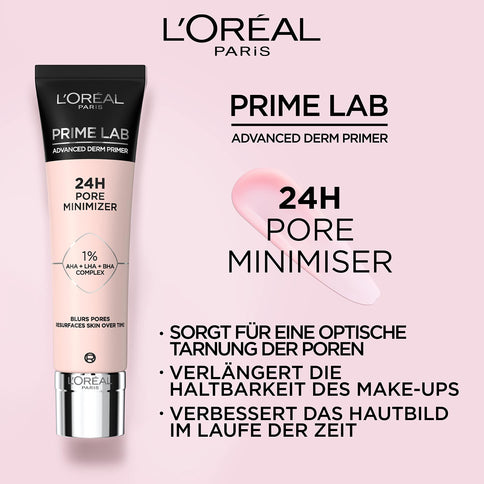 L’Oréal Prime Lab Pore Minimiser Primer, Mattes Finish, 30 ml