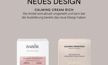 BABOR Skinovage Calming Cream Rich Gesichtscreme – Rose, 50 ml