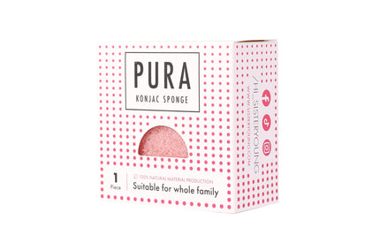 Sister Young Pura Konjac Sponge Pink Facial Cleansing Sponge
