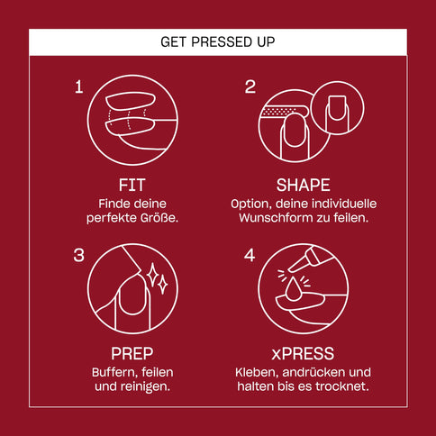 OPI xPRESS/ON Press On Nails – Big Apple Red, Glänzend, vegan