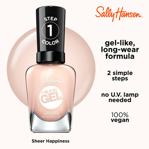 Sally Hansen Miracle Gel 187 Sheer Happiness Nail Polish 14.7ml