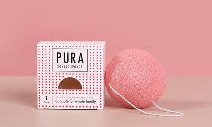Sister Young Pura Konjac Sponge Pink Facial Cleansing Sponge