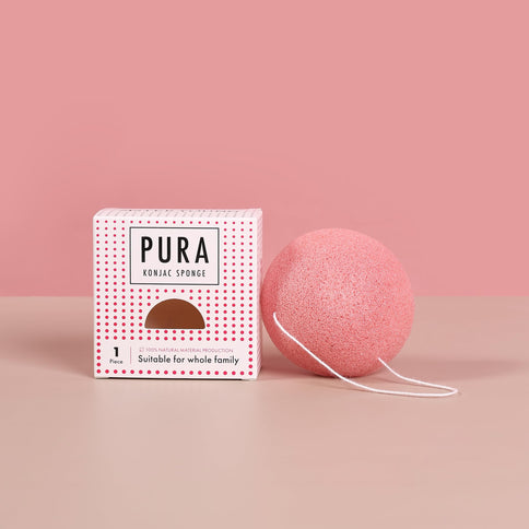 Sister Young Pura Konjac Sponge Pink Facial Cleansing Sponge