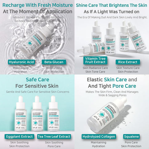 APLb Glutathione Niacinamide Ampoule Serum Aloe 40 ml