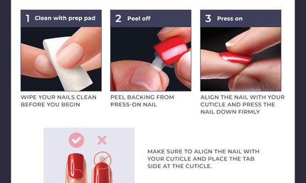 Impress KISS imPRESS Press-On Manicure So French – Medium Length Quadrat