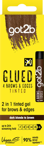Got2b Glued Brows & Edges Tinted Gel Dark Brown 16ml