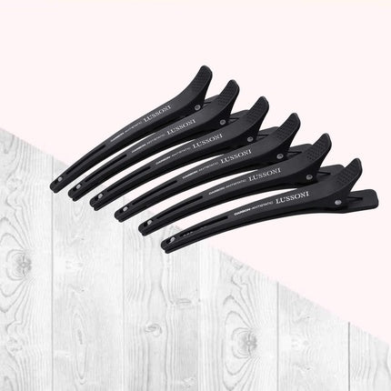 Tb Tools For Beauty LUSSONI Carbon Hairdressing Clips Schwarz