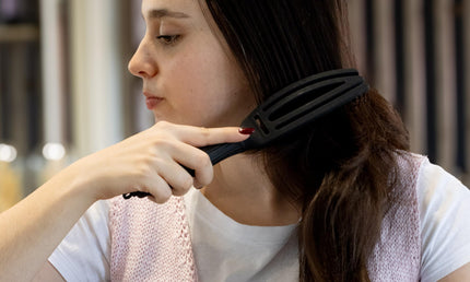 Olivia Garden Fingerbrush Detangler Haarbürste – Black Ionized Nylon, Klein