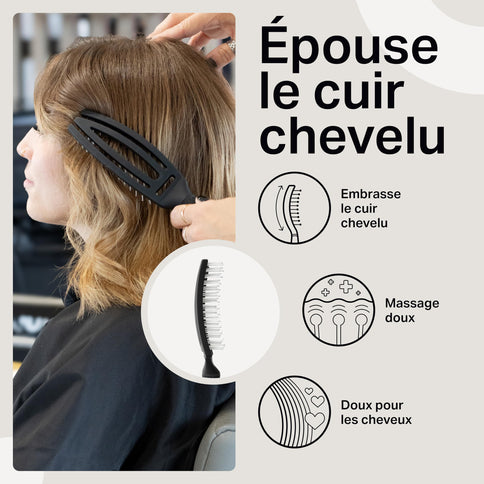 Olivia Garden Fingerbrush Detangler Haarbürste – Black Ionized Nylon, Klein