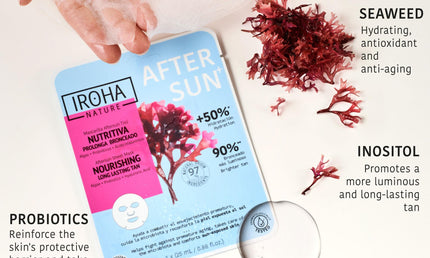 Iroha Nature Aftersun Face Mask – Algen, Probiotics, Hyaluronic Acid – Anti-Aging 25 ml